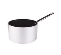 Pentole Agnelli ALSA2105S24 Linea Alluminio 5mm Platinum Casseruola Alta con 1 Manico, 24 cm, Acciaio, Argento