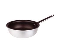 Pentole Agnelli ALSA2111BMS28 Padella Svasata per Mantecare, Alluminio, Argento, 28 cm