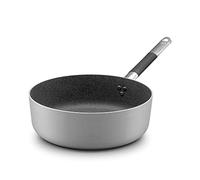 Pentole Agnelli ALSC107GPIC24 Linea Shark Skin Induzione, Casseruola Bassa, Antiaderente, con 1 Manico in Acciaio Inossidabile, 24 cm