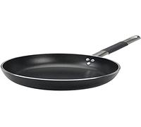 Pentole Agnelli ALSC2111SSC24 Alblack Padella con Manico, Alluminio, Nero, 24 cm