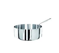 Pentole Agnelli Linea 1907 Casseruola Bassa con Manico, Alluminio, Argento, 24 cm