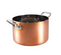 Pentole Agnelli COTE104CIT24 Casseruola Alta con Due Maniglie Fondo Induzione, Diametro 24 cm