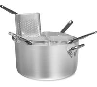 Pentole agnelli, casseruola 36 cm a 4 spicchi alti professionale in alluminio