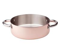 Pentole Agnelli CIT106 Casseruola Bassa in Alluminio, con 2 Manici in Acciaio Inossidabile, 24 cm