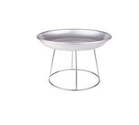 Pentole Agnelli COAL158AL-KIT24 Linea Alluminio 3mm Kit Servizio per Frutti di Mare, Vassoio 24 cm e Supporto Acciaio, Argento