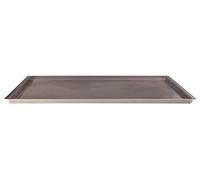 Pentole Agnelli COAL182MFB-1/1 Gastronorm Teglia Microforata con Binario su Lato Corto, in Alluminio 3003, Argento