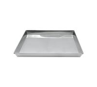 Pentole Agnelli COAL49/355 Teglia Rettangolare in Lega d'Alluminio 3003 con Orlo, Argento, 55 x 38 cm, 1 Pezzo