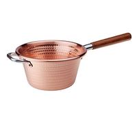 (TG. 22 cm) Pentole Agnelli COCM65M22 Paiolo con Manico in Legno, Rame, 22 cm -
