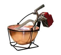 Pentole Agnelli, COCU3165K4,5, Paiolo con Supporto in Ferro e Motore 16 W, Rame, Argento