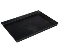 Pentole Agnelli COFE149B40 - Teglia da forno rettangolare in acciaio per pasticceria e pizza, Nero, 40 x 30 x 3 cm