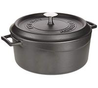 Pentole Agnelli COGHSRP10424M Slowcook Casseruola con Maniglie e Coperchio, Ghisa, Nero Opaco, 4.5 L - 24cm