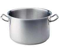 Pentole Agnelli COIX3104E45, Casseruola Alta in Acciaio con 2 Maniglie in Acciaio, Acciaio Inox 18/10, Diametro 45 cm