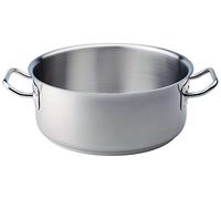 CASSERUOLA BASSA acciaio inox Ø cm 32X15H 2 MANICI Professionale Pentole Agnelli