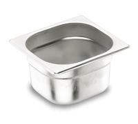 Pentole Agnelli COIXGNP16065 Bacinella Gastronorm 1/6, Acciaio Inossidabile, Argento, 17.60 x 16.2 x 6.5 cm
