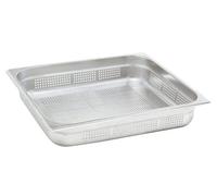 Pentole Agnelli COIXGPP12020 Bacinella Forata Gastronorm 1/2, Acciaio Inossidabile, Argento, 32.5 x 26.5 x 2 cm