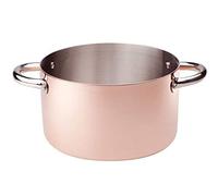 Pentole Agnelli COTE104CIT24 Casseruola Alta con Due Maniglie Fondo Induzione, Diametro 24 cm
