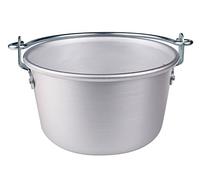 Pentole Agnelli, FAMA4434, Paiolo con Manico Arco e Orlo, Alluminio BLTF, Argento