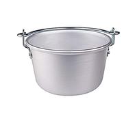 Pentole Agnelli FAMA4438 Paiolo con Manico ad Arco, Alluminio, 38 cm, Argento