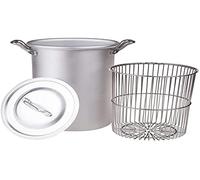 Pentole Agnelli FAMA8916 Asparagera/Zamponiera con Cestello e Coperchio, Alluminio, Argento, 16 L