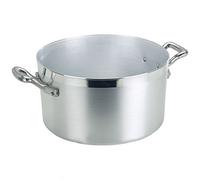 Pentole Agnelli Family Casseruola Alta con 2 Manici, Alluminio, Grigio, 38 cm