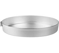 Pentole Agnelli Family Cooking Alluminio Tortiera Cilindrica con Anello, Argento, 36 cm