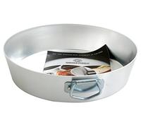 Pentole Agnelli Family Cooking Alluminio Tortiera Conica con Anello, Argento, 22 cm