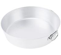 Pentole Agnelli Family Cooking Alluminio Tortiera Conica con Anello, Argento, 24 cm