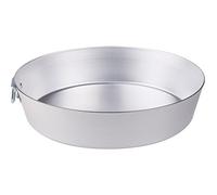 Pentole Agnelli Family Cooking Alluminio Tortiera Conica con Anello, Argento, 36 cm