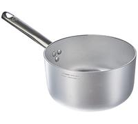Pentole Agnelli Linea Alluminio 3 mm Professionale Casseruola Alta con Manico Inox, Argento, 18 cm