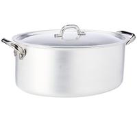 Casseruola ovale 32X22X13H coperchio alluminio 3 Professionale Pentole Agnelli