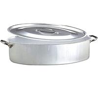 Pentole agnelli, casseruola ovale con coperchio ø 40 professionale in alluminio