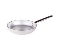 Pentole Agnelli Linea Alluminio 5 mm Padella Radiante con Un Manico Inox, Argento, 40 cm