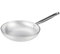 Pentole Agnelli Linea Alluminio Padella Radiante svasata alta a saltare in alluminio 5mm - 1 manico inox, Argento, 28 cm
