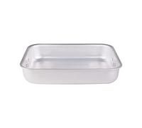 Pentole Agnelli Linea Alluminio Professionale Rostiera Rettangolare, Argento, 30 x 23 cm