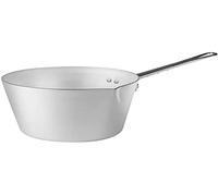Pentole Agnelli Linea Family Cooking Alluminio Casseruola Conica con Un Manico e Becco, Argento, 16 cm