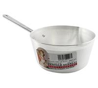 Pentole Agnelli Linea Family Cooking Alluminio Casseruola Conica con Un Manico e Becco, Argento, 22 cm