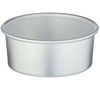 Pentole Agnelli Tortiera conica Linea Pasticceria e Pizza in alluminio con orlo H 8 cm Argento 18 cm