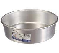 Pentole Agnelli Tortiera conica Linea Pasticceria e Pizza in alluminio bordo H 8 cm Argento 30 cm