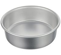 Pentole Agnelli Linea Pasticceria e Pizza Tortiera Conica in Alluminio con Orlo (H 8 Cm), Argento, 24 cm