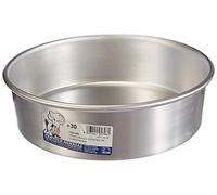 Pentole Agnelli Tortiera conica Linea Pasticceria e Pizza in alluminio bordo H 8 cm Argento 30 cm