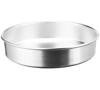 Pentole Agnelli Linea Pasticceria e Pizza Tortiera Conica in Alluminio con Orlo (H 8 Cm), Argento, 38 cm