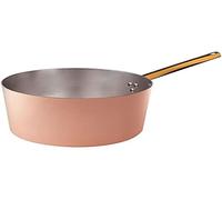 Pentole Agnelli Linea Rame Casseruola Alta con Manico Inox, Marrone, 18 cm