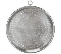 Pentole Agnelli Linea Rame Tortiera per Farinata Martellata con Orlo, Marrone, 32 cm