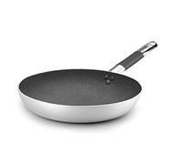 Pentole Agnelli Linea Shark Skin Padella Svasata Bassa, Argento, 32 Cm