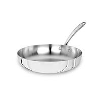 Pentole Agnelli Padella Svasata Alta Alu-Inox per induzione 1907 con Manico Tubolare Inox, diam. 28cm
