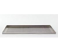 Pentole Agnelli Pasticceria e Pizza Teglia Rettangolare Microforata, Foro 2 mm in Lega 3003, Alluminio, 80 x 60 x 2 cm