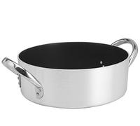 CASSERUOLA Bassa Alluminio 3 Ø cm 40 X14H Antiaderente 2 Manici Pentole Agnelli