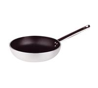 Pentole Agnelli Platinum Padella Svasata Alta a Saltare, in Alluminio, Acciaio Inossidabile, Argento e Nero, 20 cm