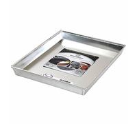 Pentole Agnelli Pasticceria e Pizza Teglia Rettangolare in Lega d'Alluminio 3003 con Orlo, Grigio, 65x45x3 cm