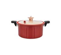 Pentole antiaderenti - Pentola antiaderente con coperchio, pentola a pressione da 5 litri | Pentola ad alta capacità con manico per cucina induzione stufa elettrica zuppa pasta salsa riso brodo